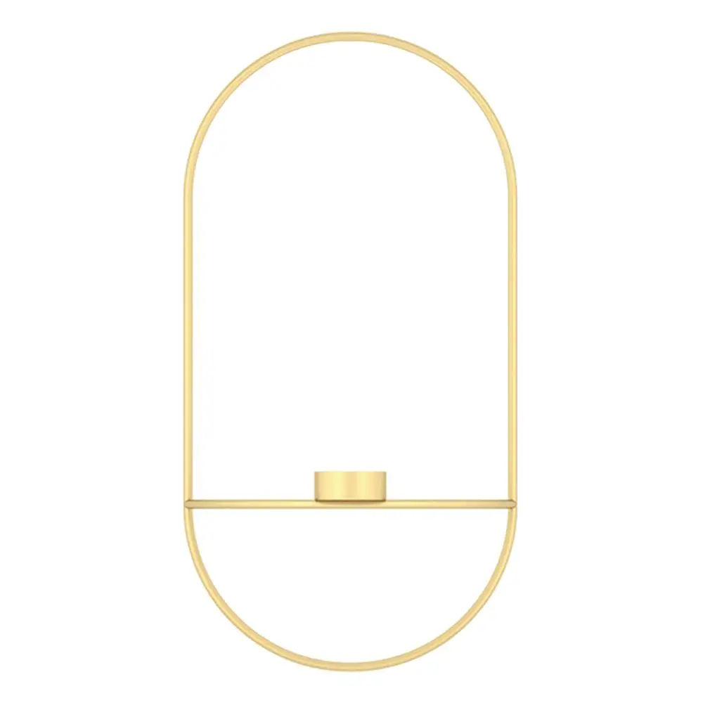 Gold 6 Круглый Подсвечник настенный Европейский 3D металлический подсвечник геометрический чайный светильник домашний декор ремесла свадебное украшение 19 29 см - Цвет: Gold 6