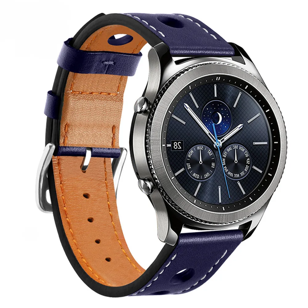 Кожаный ремешок для Samsung Galaxy watch 46 мм/Gear S3 Frontier/Classic 22 мм часов correa Gear S 3 браслет на
