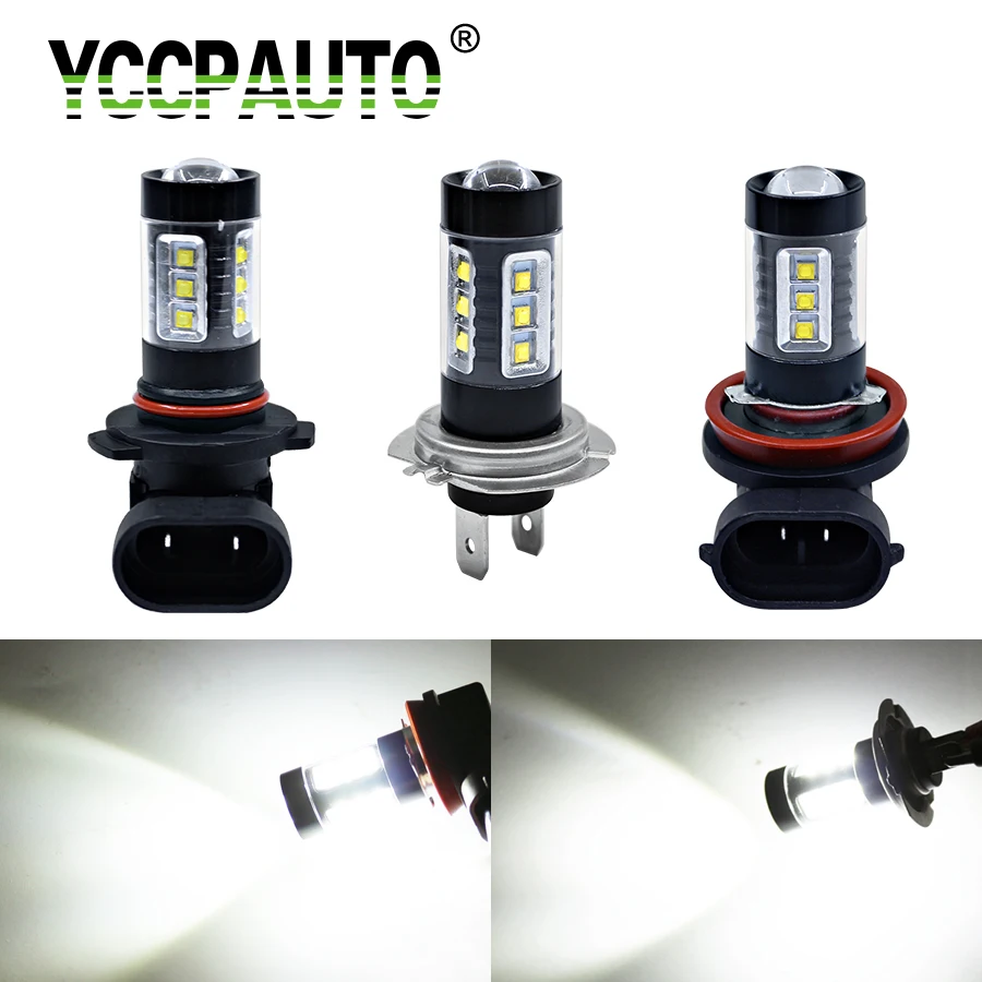 YCCPAUTO Автомобильный светодиодный противотуманный фонарь H11 9005 HB3 9006 HB4 H10 H16EU H8