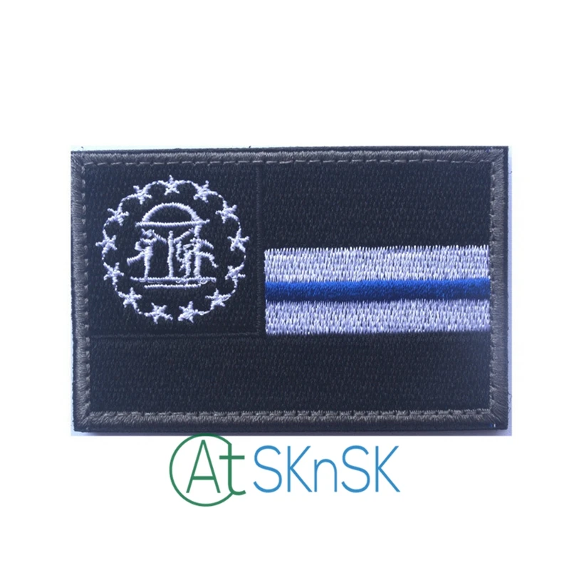 1pcs United States Army Georgia State Flag Stickable Badge Back Patch for Jackets | Дом и сад