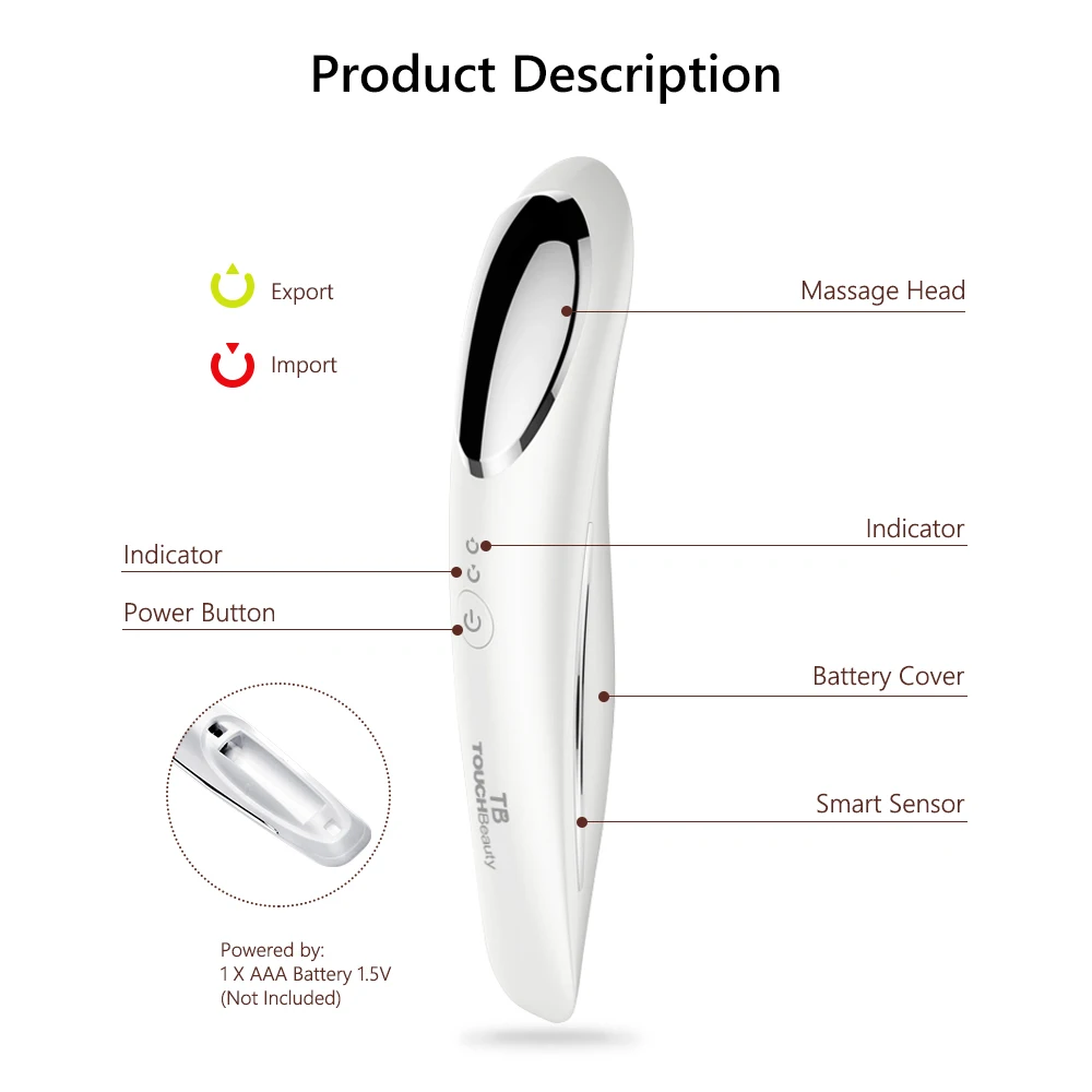 TOUCHBeauty Портативный лица Настой sonic массажер вибрации, чтобы поддерживать молодой здоровый или улучшить акне повреждения Уход за кожей лица SkinTB-1666