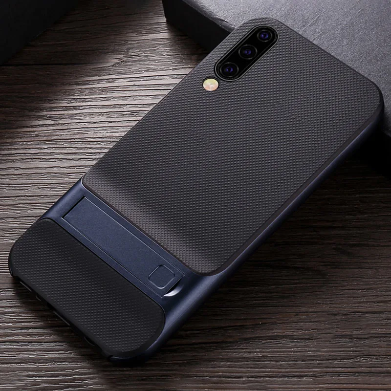 Роскошный чехол для мобильного телефона samsung Galaxy A50 6," задняя крышка из мягкого ТПУ силикона 3D подставка держатель samsung A50 Galaxy ya50 Броня сумка - Цвет: Royce Navy