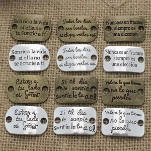 30 шт.лот, бусины-коннекторы из цинкового сплава в античном серебристом и бронзовом стиле для браслета, DIY, ювелирные аксессуары, 30x20 мм, k04001