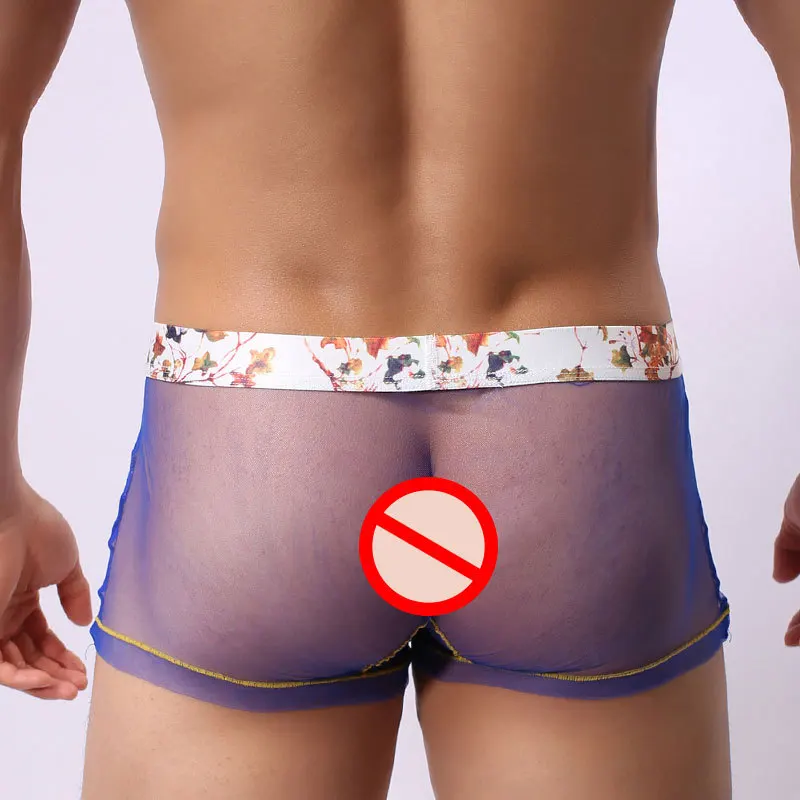 Бренд EXILIENS, новинка, мужское нижнее белье, боксеры, Homme Boxershorts, сетчатые прозрачные мужские боксеры, мужские трусы, u-образные выпуклые, размер M-2XL 092701