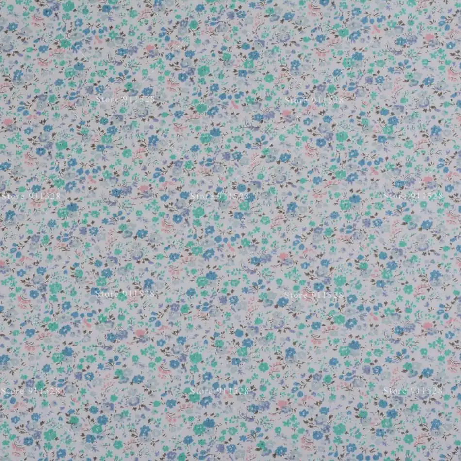 36 Small Flowers Printed 100% Cotton Floral Poplin Fabric for Dress Shirts Patchwork Quilting Cloth Sewing Tissue 145cm 57inch | Дом и сад