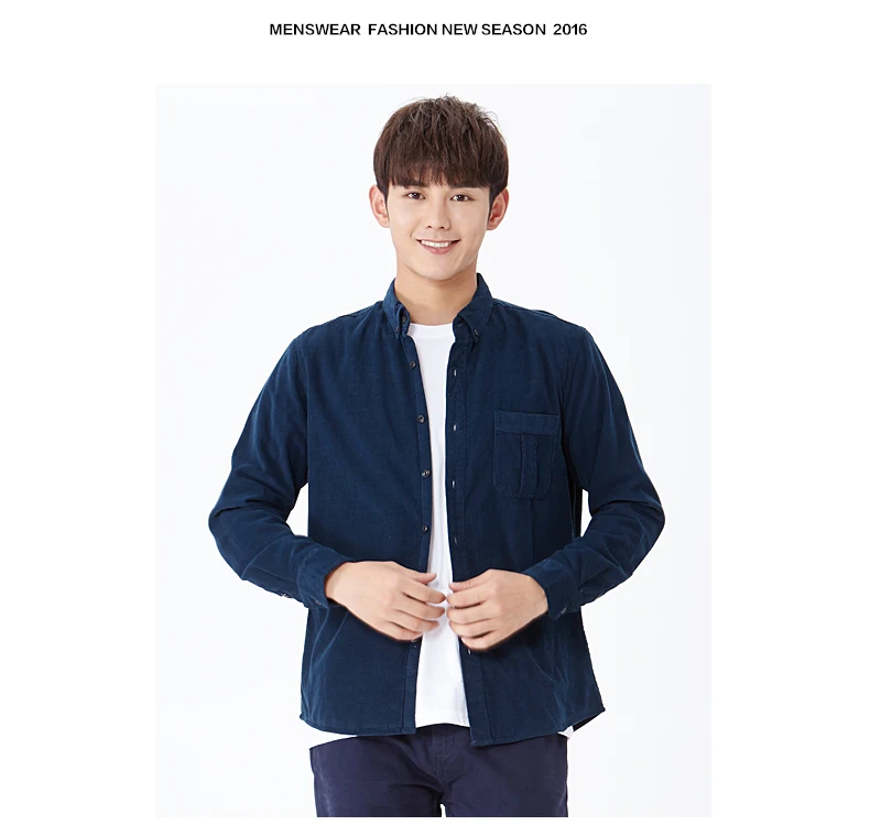 Winter trends men cotton corduroy warm shirt long-sleeved men plus cashmere thick shirt men brand autumn shirts men camisa S-4XL