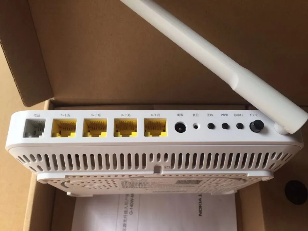 Английская версия Alcatel Lucent G 140W ME GPON ONU с 4GE портами LAN двухдиапазонным Wi Fi 2