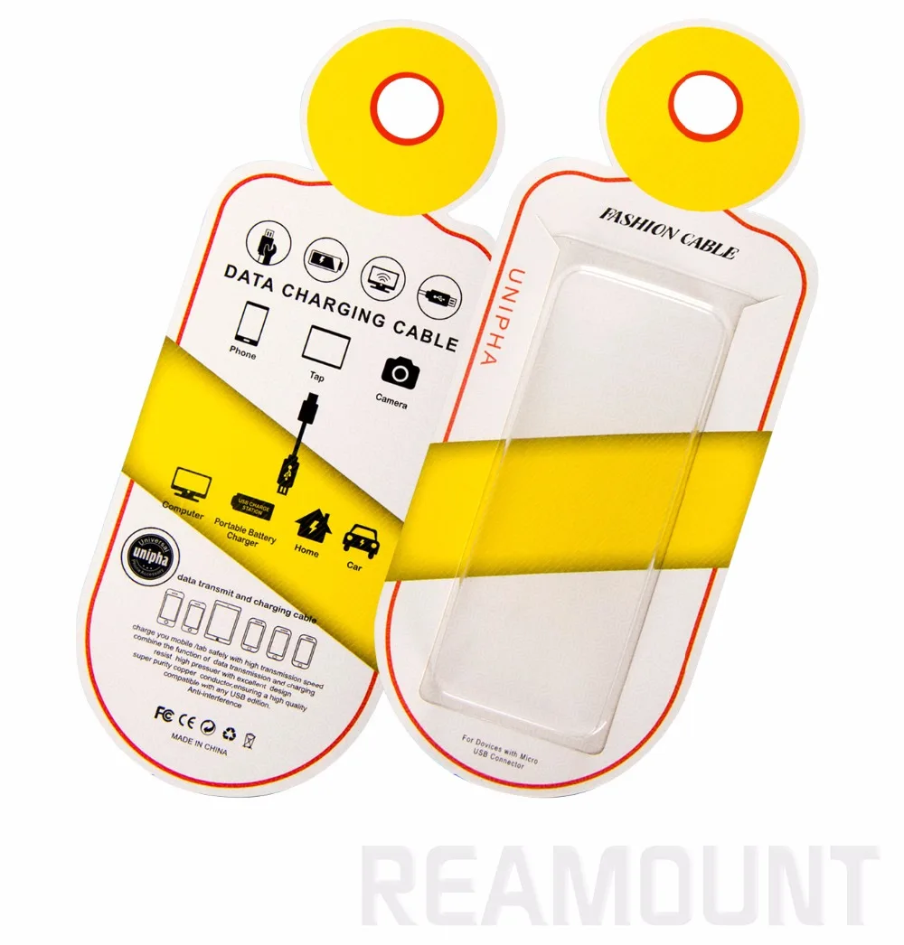 30 шт. Новый дизайн упаковочная коробка с пвх для телефонных аксессуаров кабелей