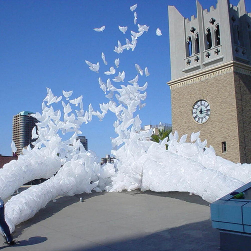 Новинка экологически чистый Гелиевый шар Голубь из фольги белый Летающий