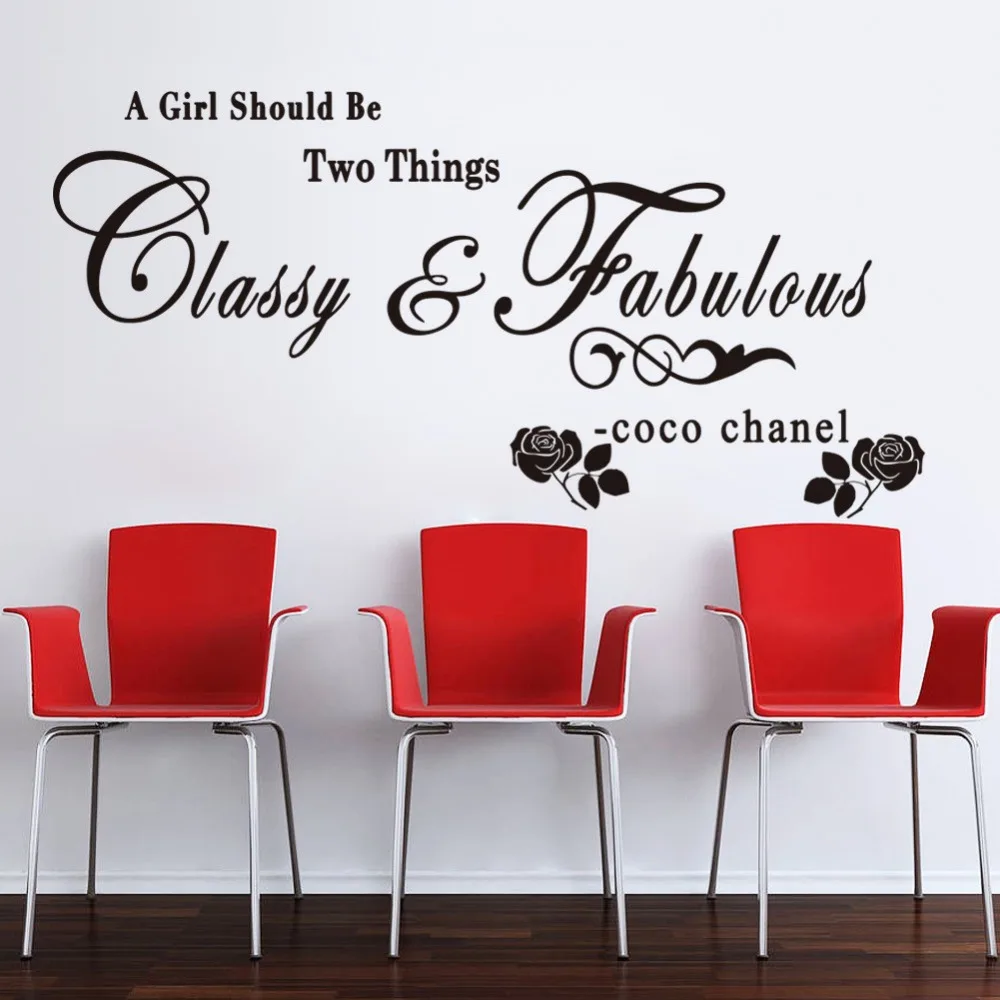Coco Channel What girls should be living room bedroom wall stickers home decoration wholesale waterproof removable 8380 &amp% | Дом и сад