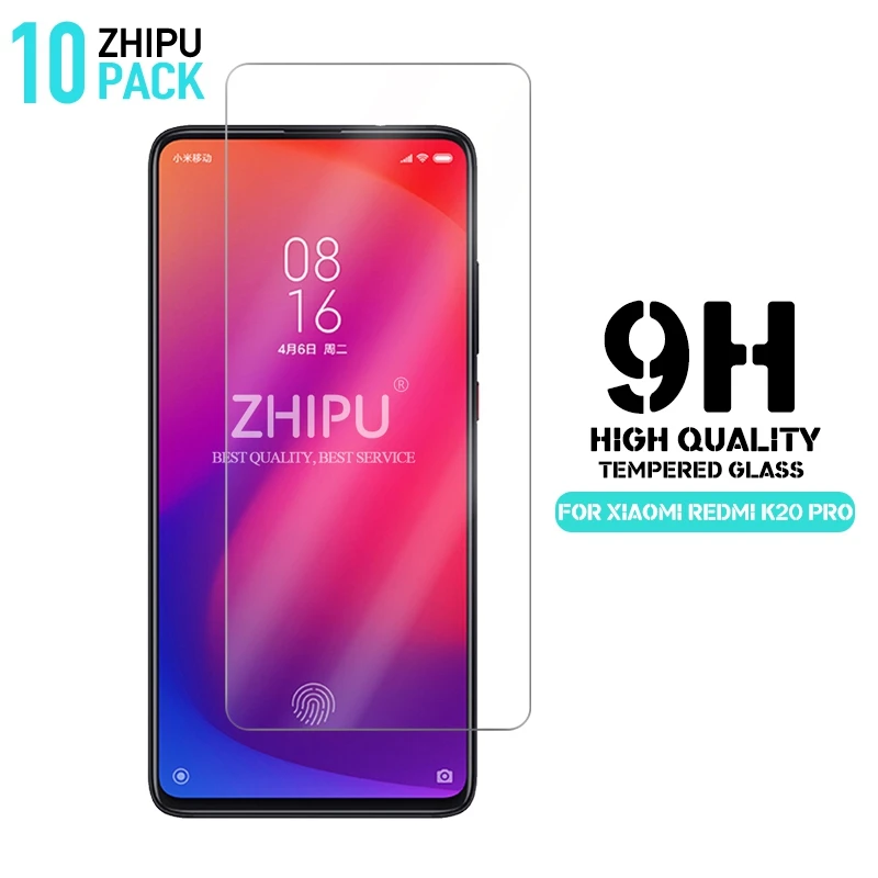 10 Pcs Tempered Glass For Xiaomi Redmi K20 Pro Screen Protector 2.5D 9H Tempered Glass For Xiaomi Mi 9T Pro / Mi9T Pro