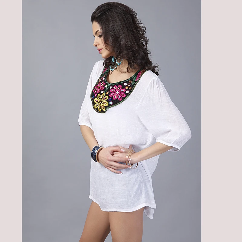 Женские футболки большого размера 2018 Новая мода Европейская станция бисер