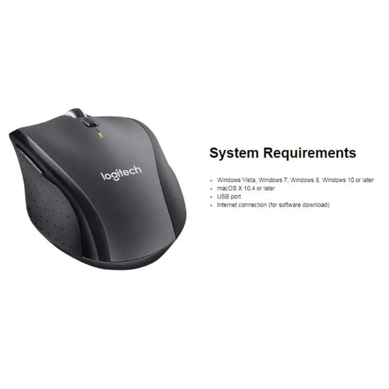 Беспроводная мышь logitech M705 2,4 ГГц, 3 года работы от аккумулятора, USB приемник, мышь 1000fpi, 8 кнопок, компьютерная мышь серого цвета