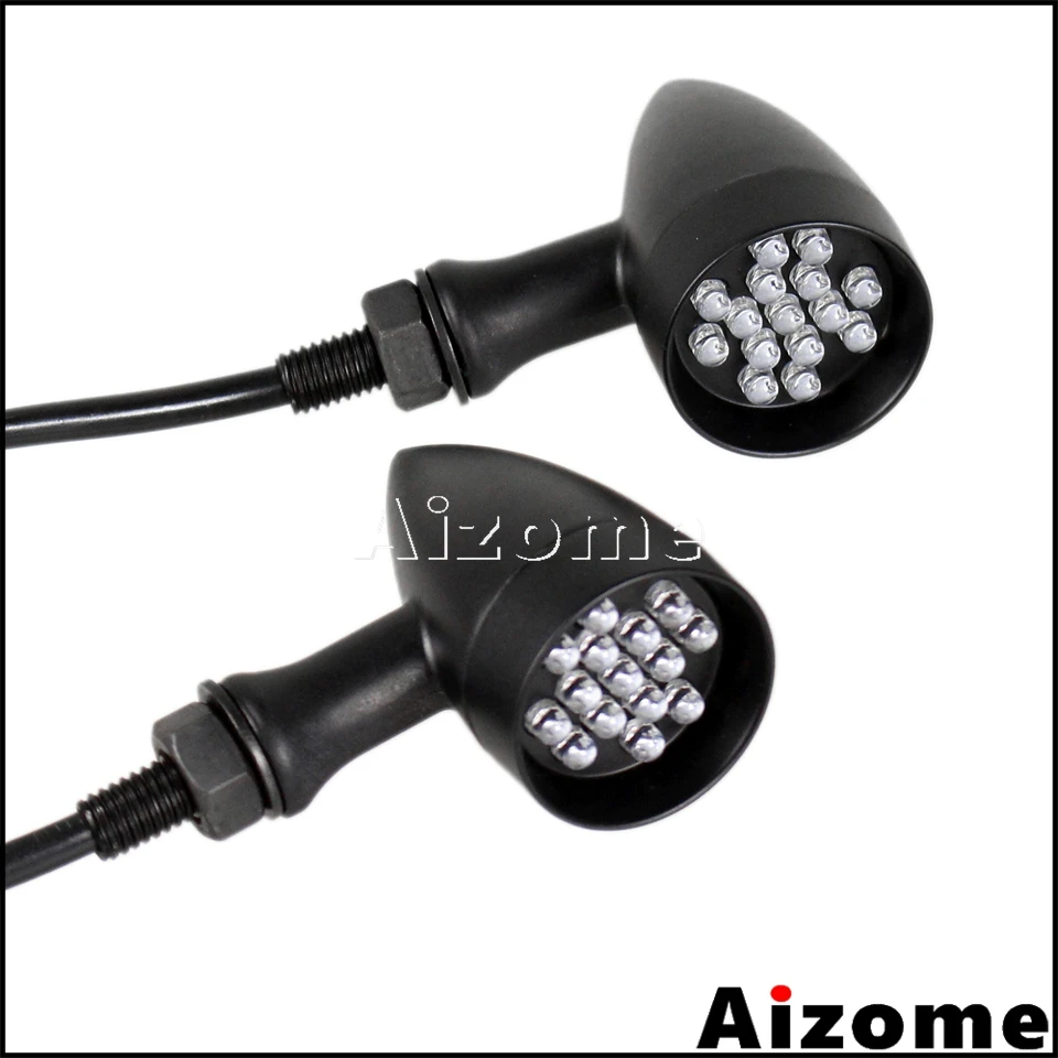 10mm Motorcycle Turn Signals Flash Lamp Blinkers Bullet Indicator Lights For Harley Honda Cafe Racer LED Signal |