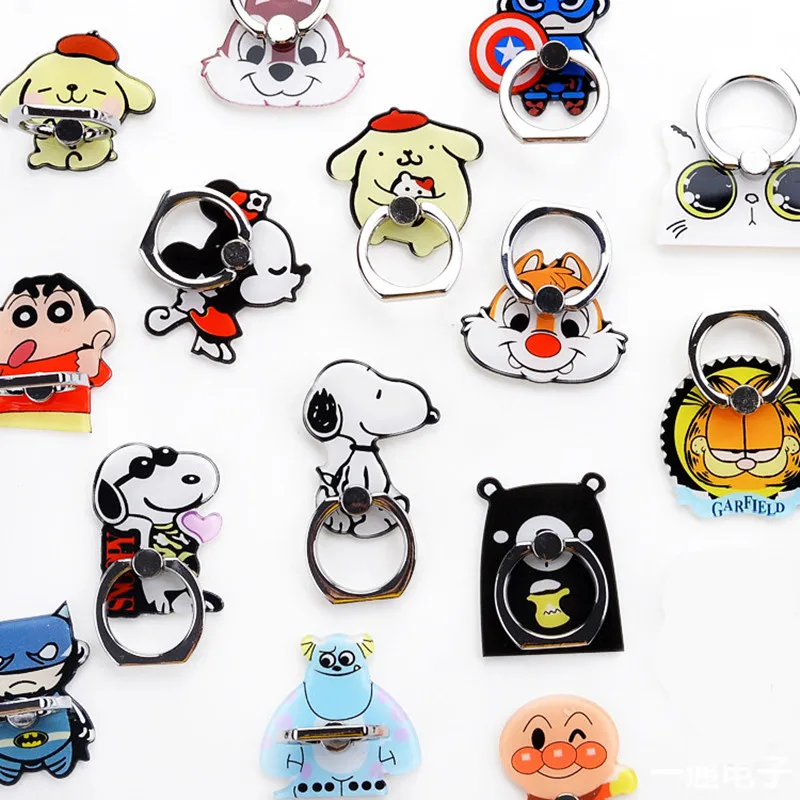 20 шт./лот Kawaii мультфильм милый держатель для мобильного телефона Подставка кольцо милый Микки Минни белка Лев кольцо для телефона