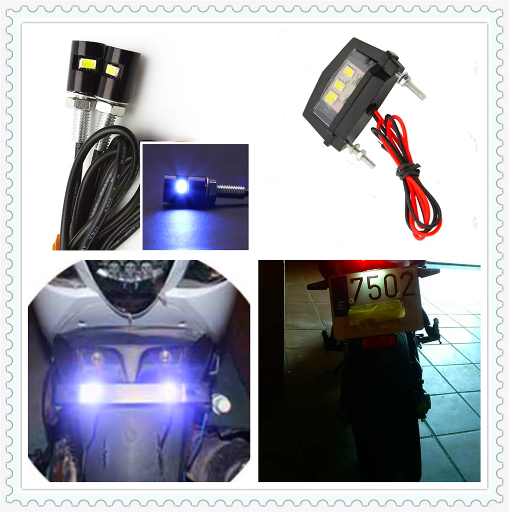 Motorcycle lights Tail LED License Plate Light Bulb for YAMAHA YZF 600R Thundercat R1 R6 R25 R3 FZ1 FAZER FZS 1000S |