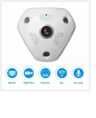 180 градусов Мини WiFi панорамная ip-камера HD 720 P рыбий глаз микро SD сеть беспроводных камер аудио наблюдения камера ночного видения