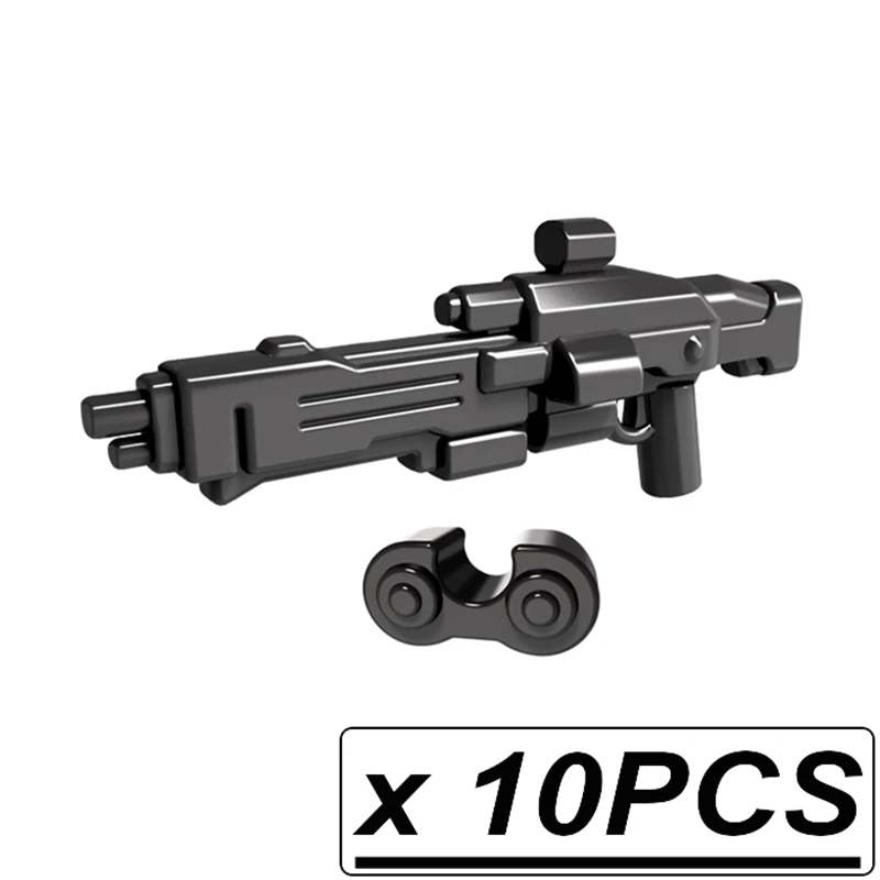 10pcs PGPJ0080 Guns Trek Halo Звёздные войны научная фантастика будущее оружие пакет для MOC части строительные блоки игрушки для детей - Цвет: 10pcs PGPJ0080