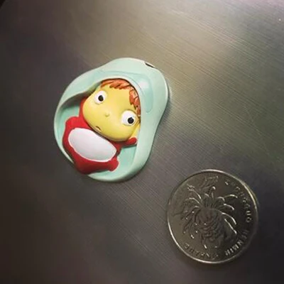 Hayao Miyazaki Ponyo украшение стикер для холодильника милый спальный Поньо украшение на холодильник магнит креативный пейзаж украшение - Цвет: Fridge Sticker-7