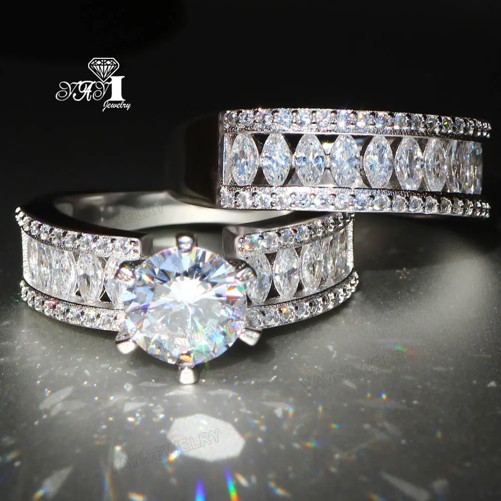 2 шт. обручальные кольца с натуральным муассанитом | Украшения и аксессуары