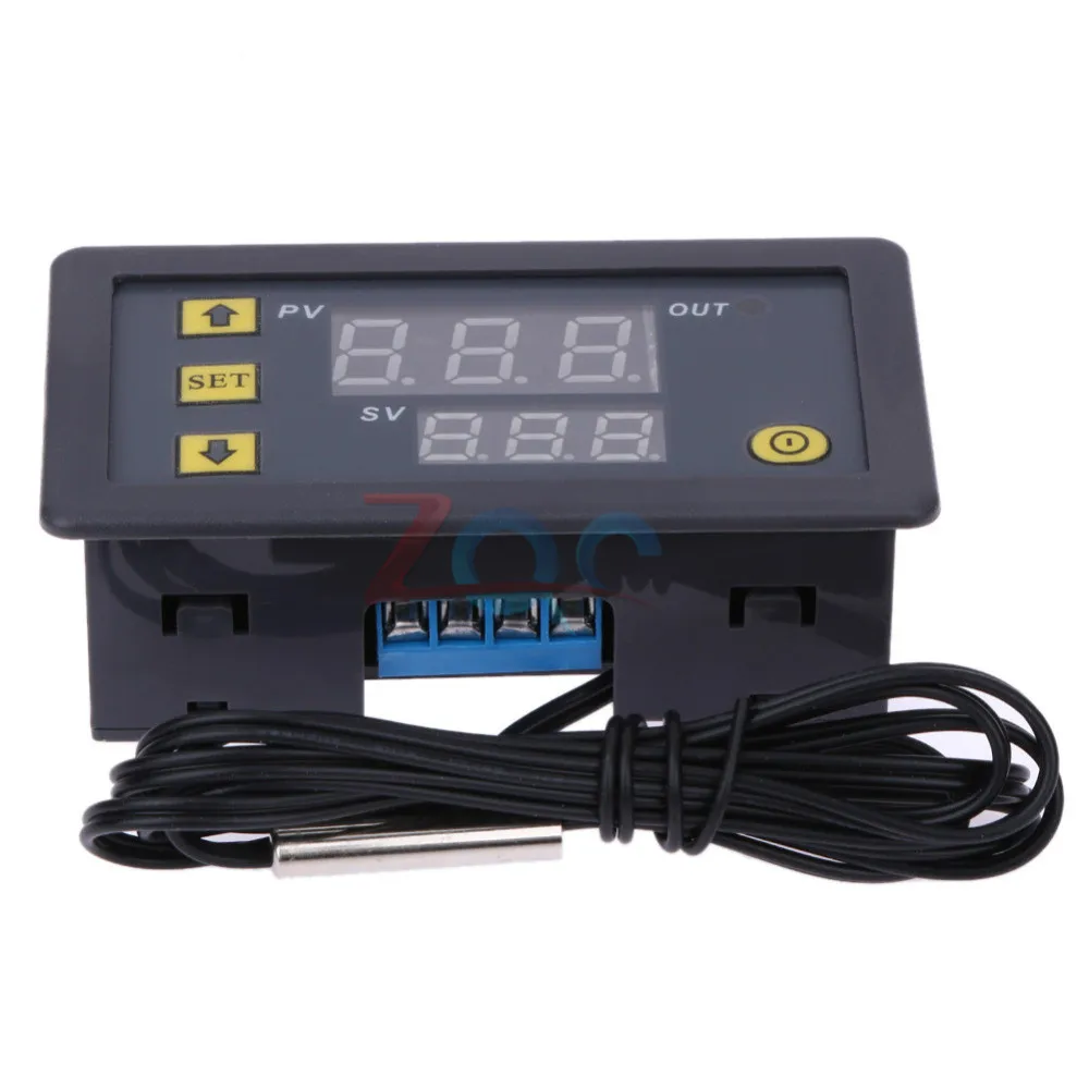 W3230 DC 12V цифровой термостат контроллер температуры красный и синий дисплей 20A 55 120
