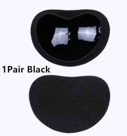 1Pair Black Новинка, силиконовые накладки на грудь, аксессуары для бюстгальтера, чашечки для сосков, пуш-ап бюстгальтер, вкладыши для бюстгальтера, невидимый бюстгальтер - Цвет: 1Pair Black