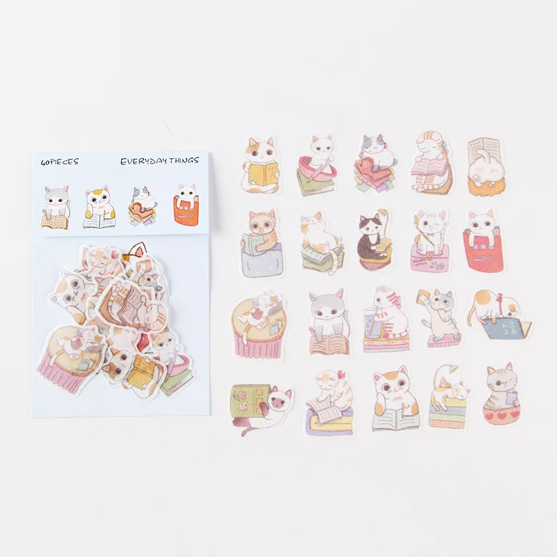32 упак./лот Кот читать книгу мини сумка пуля журнал Декоративные Канцелярские