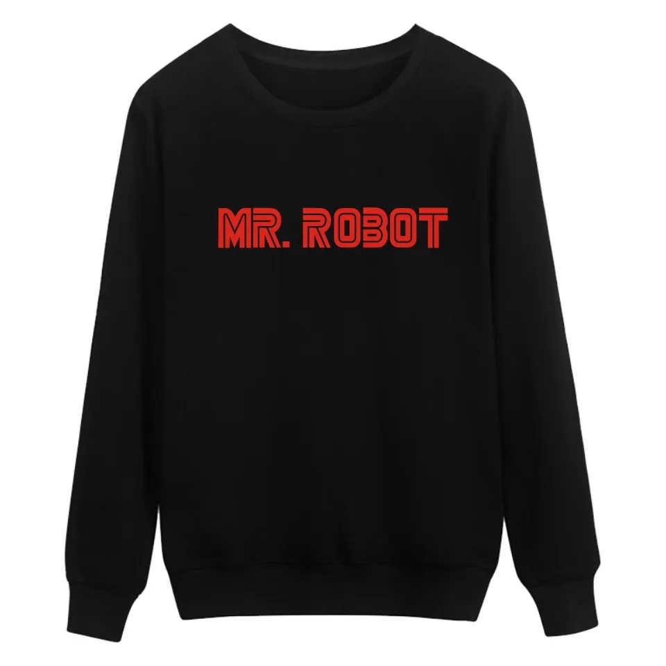 

Mr Robot Fsociety fashion men women Capless Sweatshirts hip hop Hoodies Pullover casual round neck Long Sleeve Sweatshirt tops