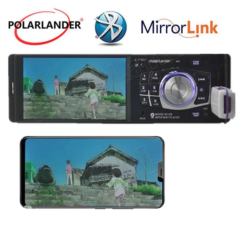 

1 din 4.1 inch Bluetooth car radio Rear View Camera FM USB SD AUX IN video MP4 MP5 Autoradio Stereo Player Radio Cassette Player