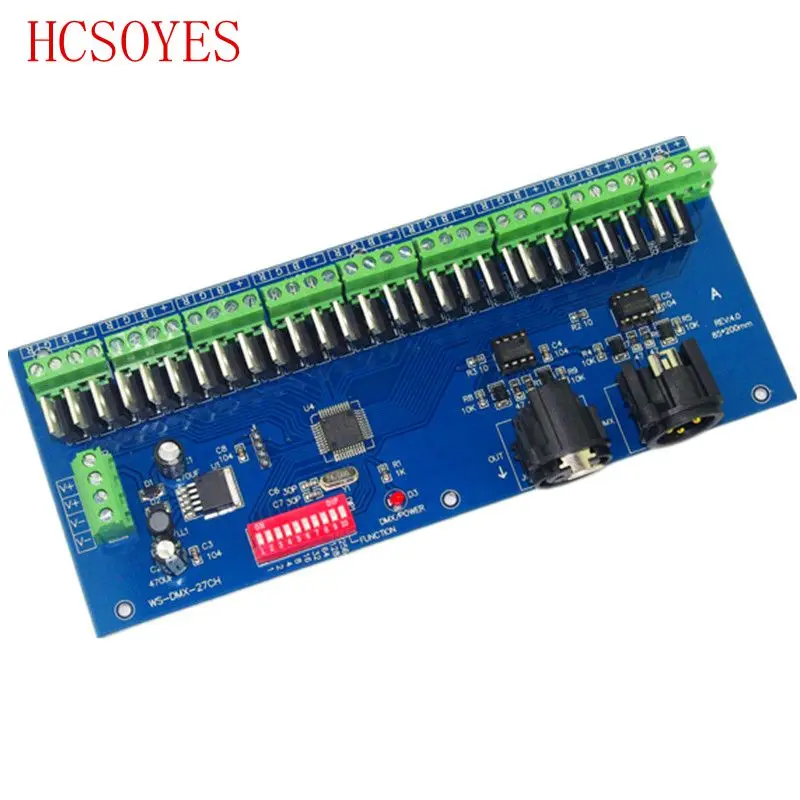 

27 Channel DMX512 XRL 3P led Decoder RGB controller