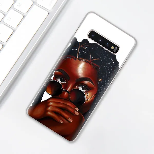 H12 Красивый афро-Девичий чехол для телефона для samsung Galaxy S10e S10 Plus S7 S8 S9 Plus Note 8 9 10 Plus Note 10 S10 5G жесткий чехол - Цвет: H12