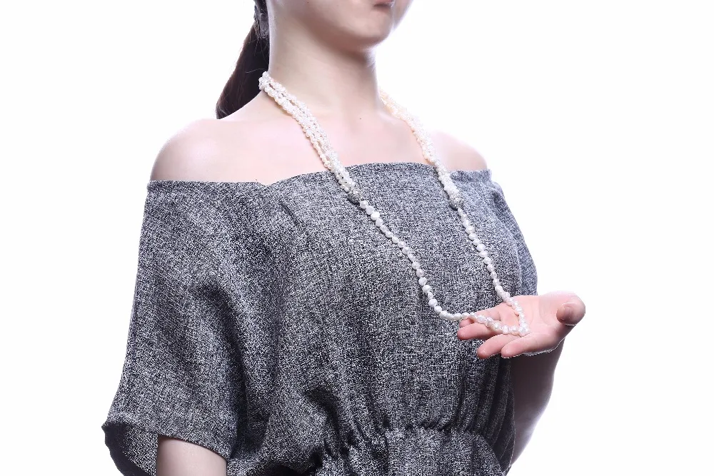new real freshwater pearl necklace irregular baroque Double magnetic clasp bracelet jewelry set | Украшения и аксессуары