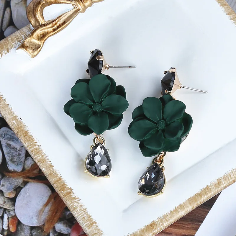 Женские длинные серьги Meyfflin подвески с кристаллами в Корейском стиле