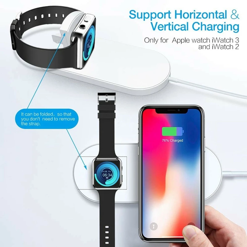 QI Беспроводная зарядная док-станция зарядное устройство для Iphone X XR XS MAX для huawei P30 Pro Sumsang S9 Note 9 S8 для Apple Watch для iWatch