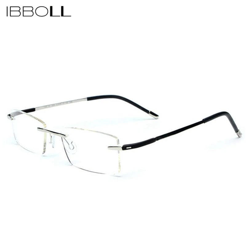 Ibpoll Роскошные Брендовые очки без оправы прозрачные оптические мужские модные