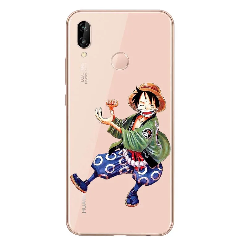 Japanese Anime Collage One Piece Luffy Series soft Clear Cover Case For Huawei P7 P8 P9 P10 P20LITE 2017 P8L | Мобильные телефоны и