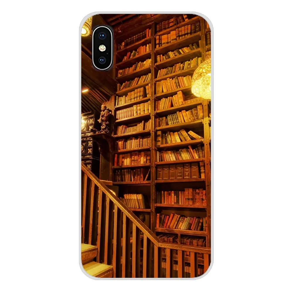 Ретро книжные полки книга любовник ТПУ прозрачный чехол сумка для Samsung A10 A30 A40 A50 A60