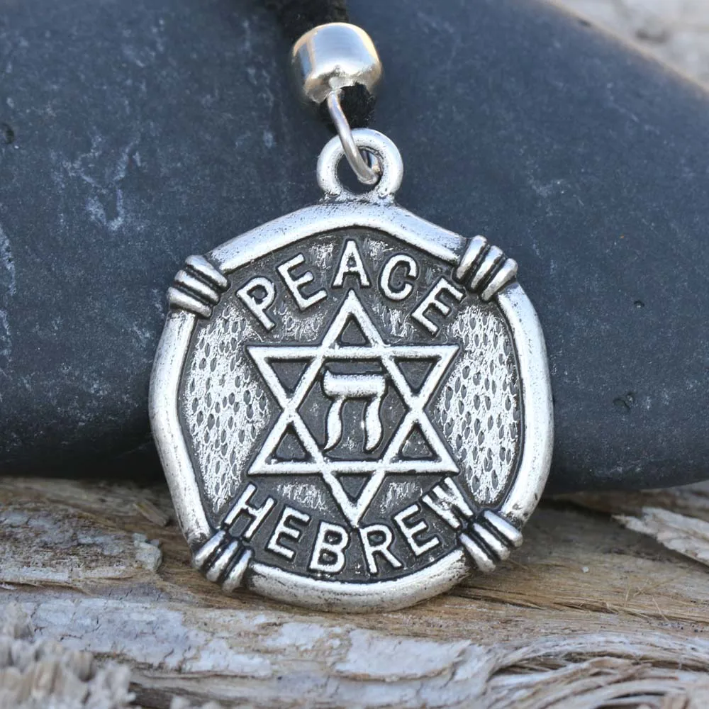 David StarA244 Мужское ожерелье Menorah Judaica подсвечник кулон иврит Ханука подарок Израиль шекель эмблема Религиозные ювелирные изделия A262 - Окраска металла: David StarA244