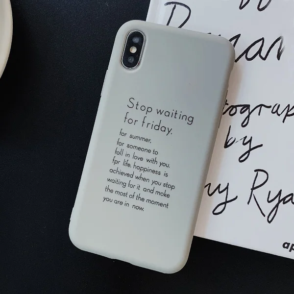 LACK милые буквы Шоколад Мягкие ТПУ Силиконовые Матовые чехлы для iphone 8 Plus 6 6S 7 X Модный чехол для телефона для iphone XS чехол для MAX XR - Цвет: Серый
