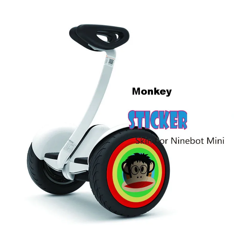 Monkey Xiaomi Mini Scooter декоративная наклейка для кожи ступицы колеса Пастер водонепроницаемый чехол для колеса наклейка для Xiaomi Mini Электрический скутер - Цвет: Monkey