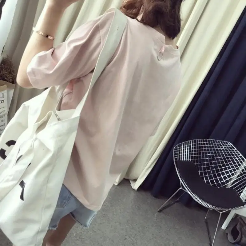 Милая женская футболка 2018 летние топы с коротким рукавом модная повседневная