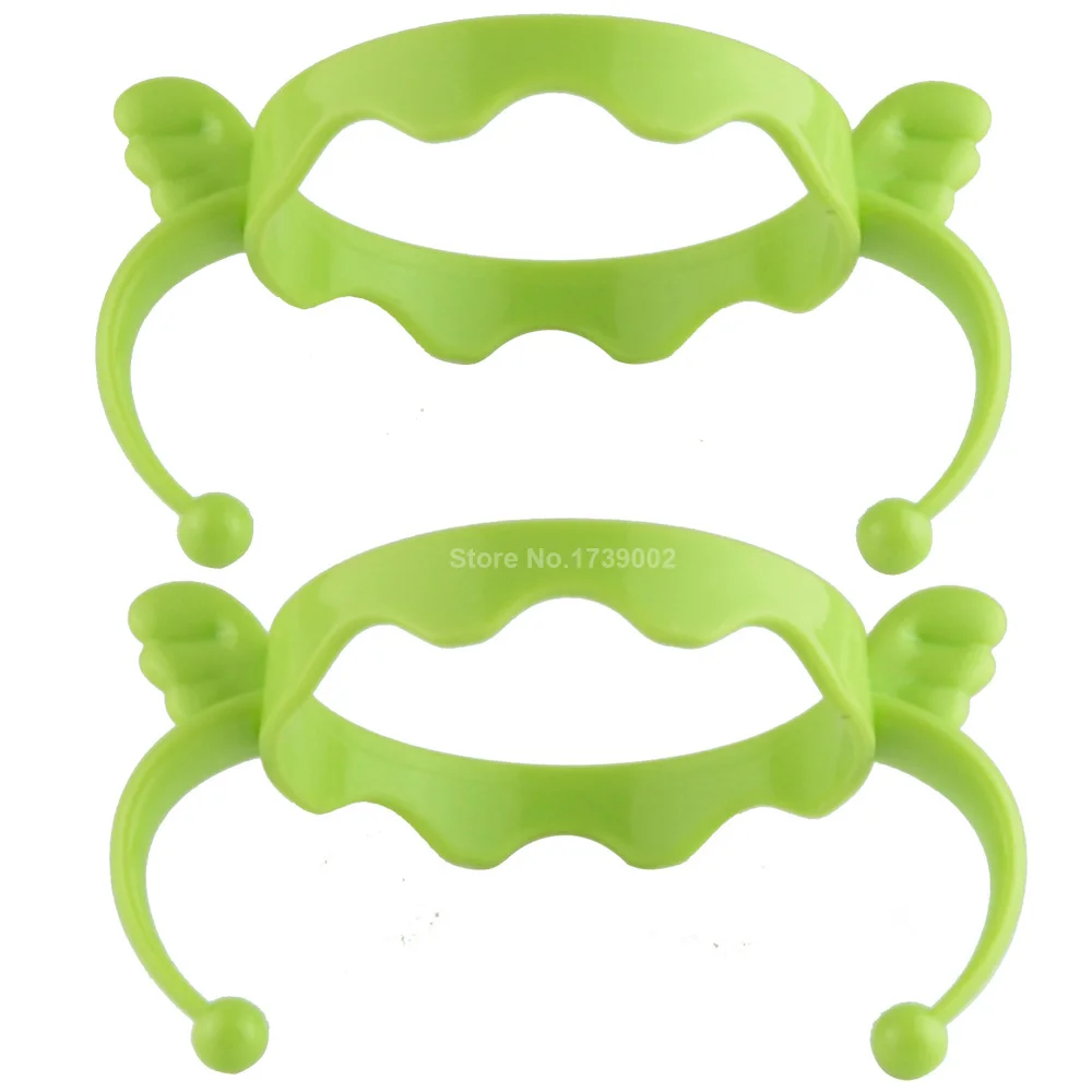 2PCS Green Angel Wings Bottle Handle Grip Accessories For Comotomo Baby Feeding |