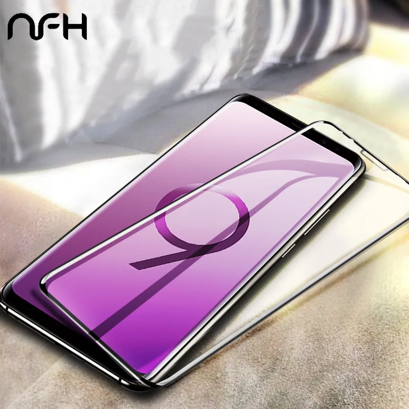 9D Curved Screen Tempered Glass For Samsung Galaxy S9 S8 Plus Note 9 8 Protector Glass For Samsung S7 S6 Edge S9 Protective Film