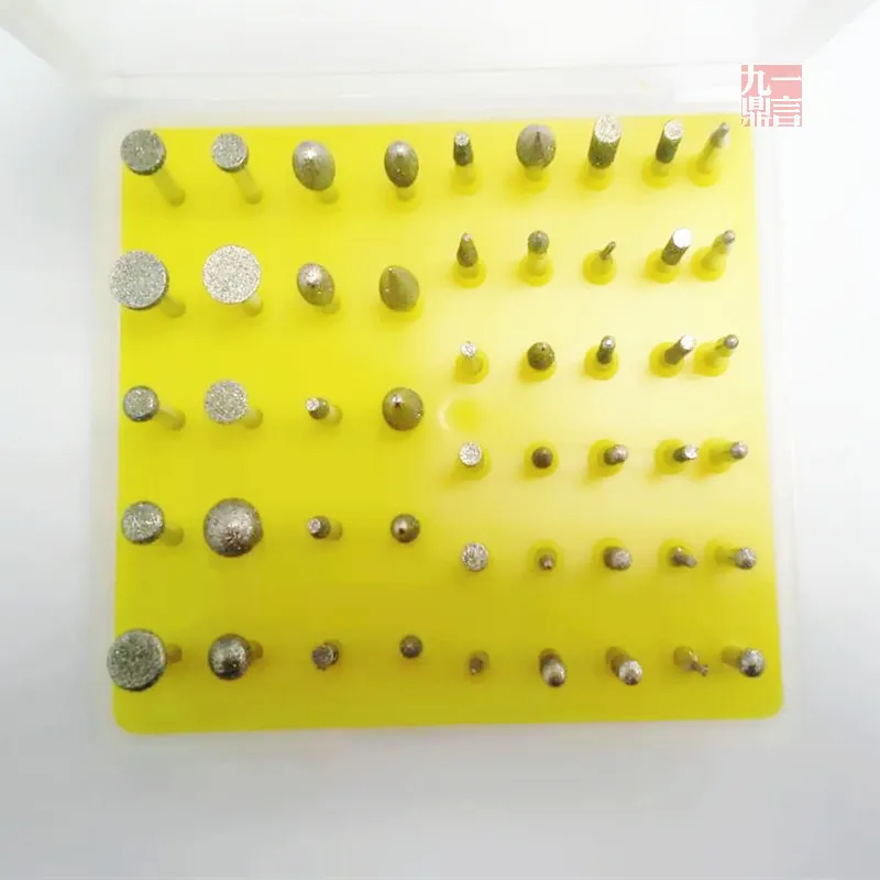 50pcs/set/lot diamond mounted point burrs for grinding polishing carving free shipping | Инструменты