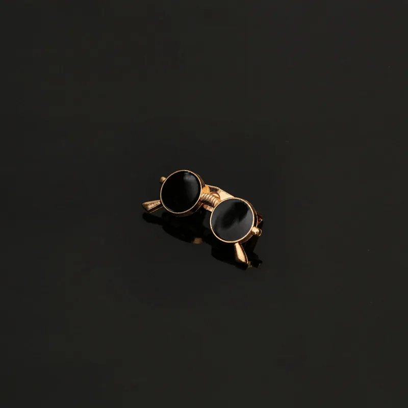 Doreenbeads Модные мужские Броши золотого цвета в оправе круглые очки стиле большого и