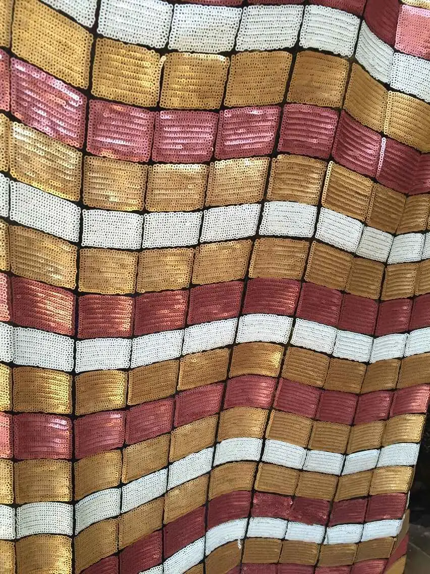 Новое поступление зеленая африканская гипюровая кружевная ткань с пайетками