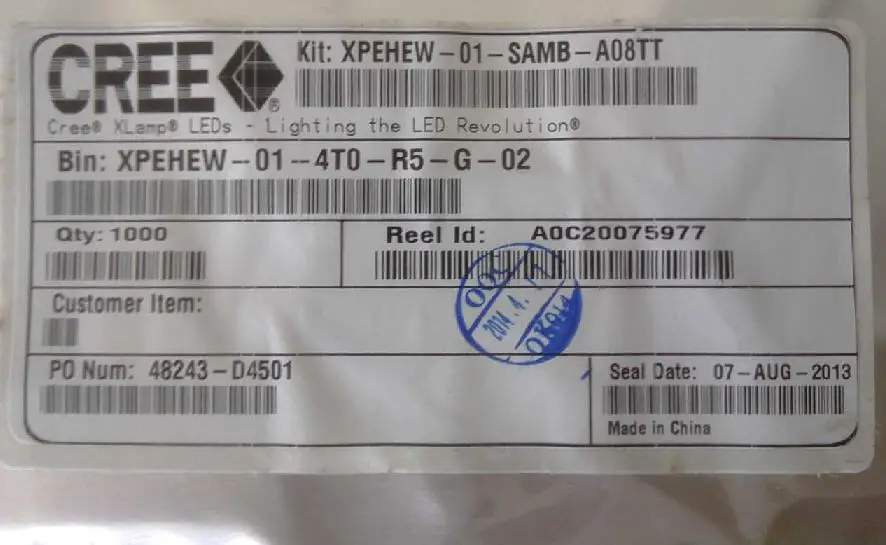 30 шт./лот освещение с оригинальным U.S. CREE XPE XP-E обновленная версия 1-3 W Универсальный 3535 led XPEHEW