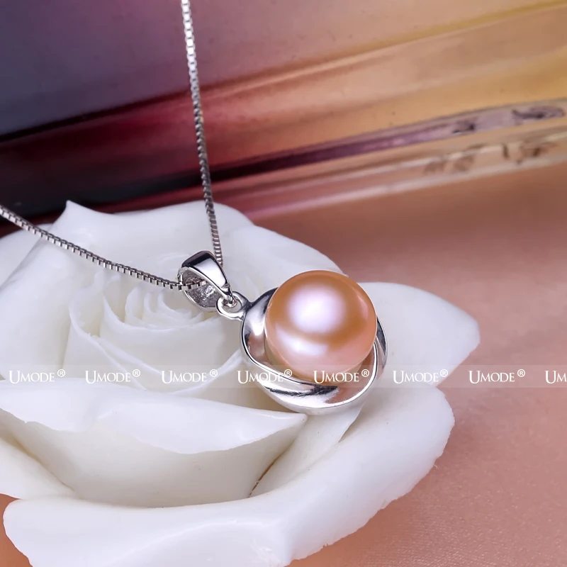 Ожерелье женское из серебра 925 пробы с натуральным жемчугом|pearl pendant necklace|necklaces for
