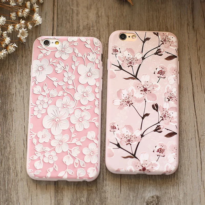 Модный Роскошный чехол с цветочным 3D рисунком для iPhone 6s 6 4 7 дюйма plus 5 сотового