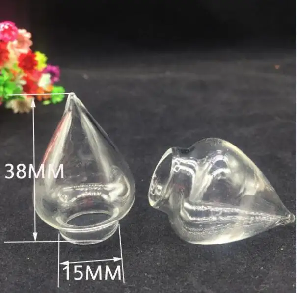 Пустые стеклянные подвески в форме капли для творчества 10 шт. 38*15 мм флаконы